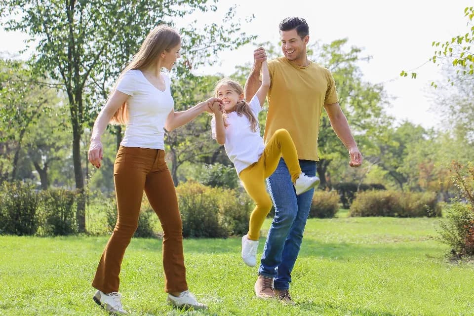 Family enjoying time together outdoors